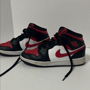 Nike Kids Sneakers in Black, Red, and White